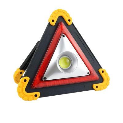 China Foldable Rechargeable Traffic Hazard Triangle IP65 ABS Warning Plastic Working Light Power Bank Function Light Strobe Lights for sale