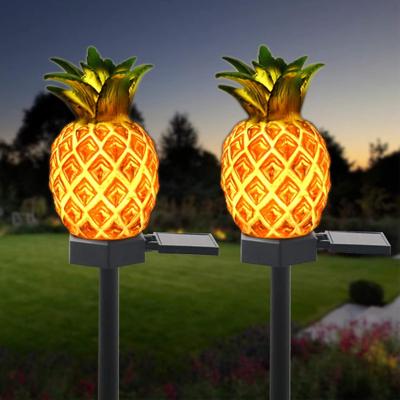 China Garden Pineapple Shape Solar Rechargeable Lamp Outdoor Waterproof Led Solar Garden Lights Solar Landscape Lamp for sale