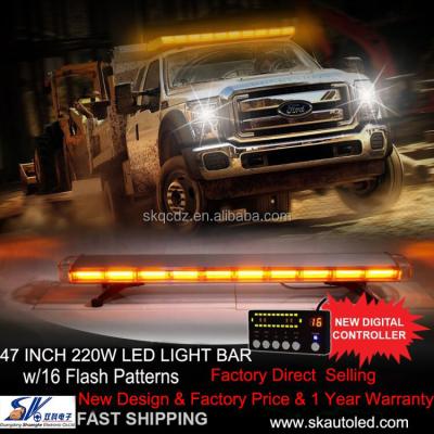 China Cheap 220W COB Led Offroad Warning Amber Light Bar 1200*320*180mm for sale