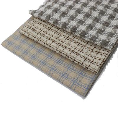 China Winter Breathable Wholesale Season Plaid Check Metallic Yarn Dyed Woven Tweed Wool Blend Fabric For Coat for sale