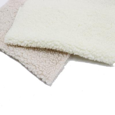 China Wholesale Super Soft Custom Anti Pill Wool Brushed Sherpa Boucle Fleece Brushed Fleece Fabric For Winter Coat for sale