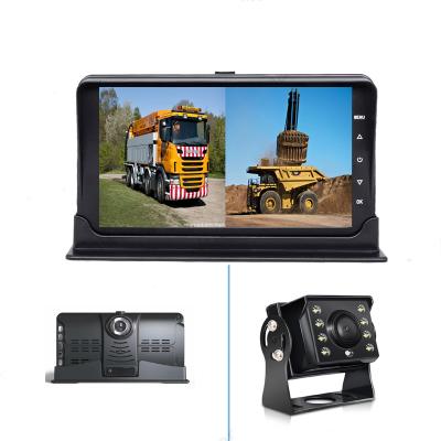 China Waterproof 9V-36V 1080P 720P Car DVR Dash Cam Front Rearview Mirror Camera 7 Inch CCTV Mini Monitors for Bus Truck Tractor for sale