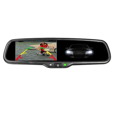 China Hot Sale 1000cd/m2 Car Auto Dimming Universal Rear View Mirror 4.3 Inch Auto Dimming Car Rear View Mirror Monitor for sale