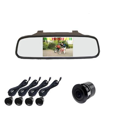 China Hot Selling Waterproof 4 Sensor Rearview Mirror LED Car Parking Rear Sensor With Bibi Sound Alarm for sale