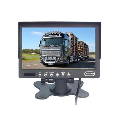 China Reversing Aid Koen 24V DC Heavy Duty Vehicle Dashboard 7 Inch LCD Monitor With 2CH Video Input For Truck Bus for sale