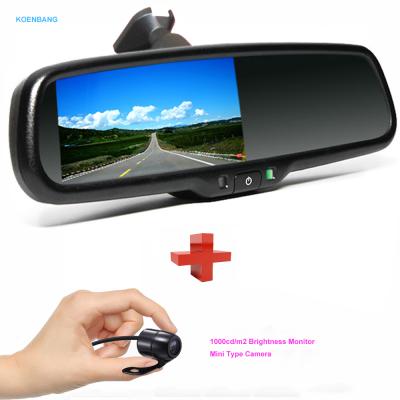 China NIGHT VIEW KOEN Auto Electronics 4.3 inch Car Monitor Rear View Mirror with Reverse Camera for Audi A4 B6 for sale