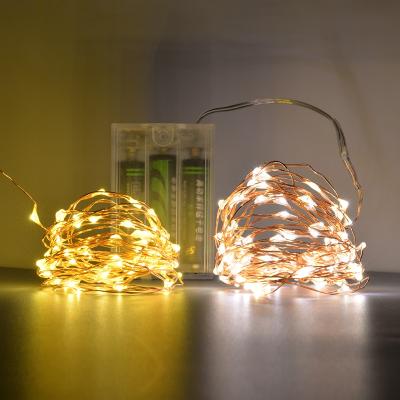 China Copper wire or silver wire are available light led string holiday decoration light battery operated led string light for sale