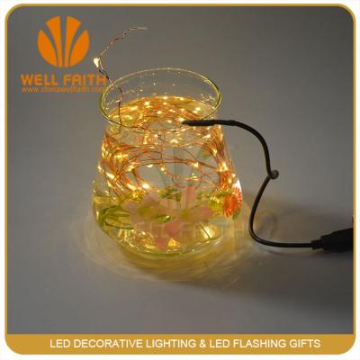 China Copper wire or silver wire are available micro color changing usb led lights for sale