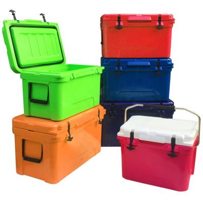 China 20QT Waterproof Growing Rotomolded Camping Fishing Beer Box Ice Cooler Hard Cooler Box Rotomolded Hard Cooler Box for sale