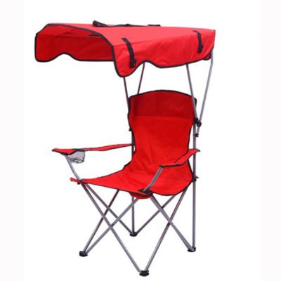 China Custom Eco-freindly Outdoor Leisure Umbrella Folding Chair Oxford Cloth Fishing Portable Beach Chair With Cup Holder for sale