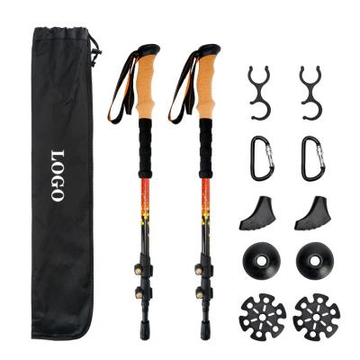 China Outdoor Camping Hiking Ultralight Outdoor Pole Lock Carbon Trekking Poles Trekking Poles Ultralight Trekking Pole Canes for sale