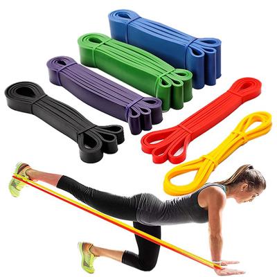 China 2080*4.5*6.4/13/21/32/45/64/83/102mm Customized Brand Shopify Resistance Bands Handles And Long Flat Wide Bar Resistance Band Pilates Kit With Resistance Ban 'anchor for sale