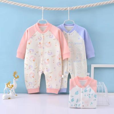 China 100% cotton baby overalls spring and autumn crawling clothes newborn long sleeve cotton clothes wholesale for sale