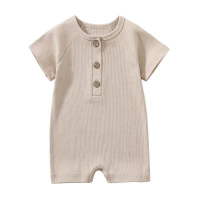 China Breathable Romper Newborn Baby Overalls Clothes Summer Toddler Cotton Rompers High Quality Short Sleeve Unisex for sale