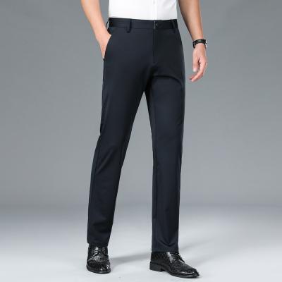 China Anti-Wrinkle Stretch High Men's Suit Pants High Quality Dress Breeches Classic Summer Business Sping Pants for sale