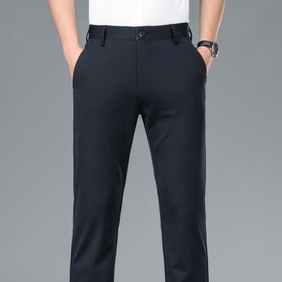 China Anti-wrinkle Spring Summer Business Men's Pants Ultrathin Elastic High Wrinkle Resistant Slim Men Pants for sale