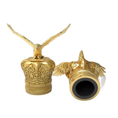 China Cap Customized Luxury Zamac Eagle Head Perfume Cap Metal Perfume Cap Animal Lid Cap For Perfume Bottle for sale