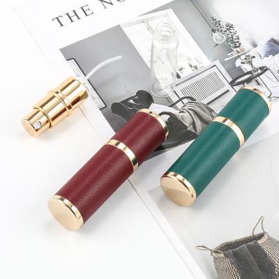 China Non Spill Luxury Travel Perfume Bottles Cover Leather Travel Refillable Perfume Bottle for sale