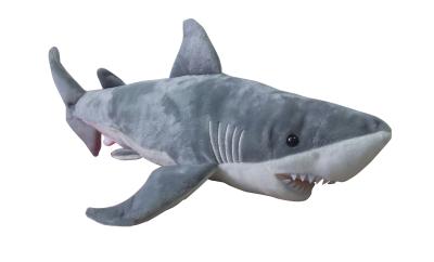 China 30cm plush stuffed grey shark for sale