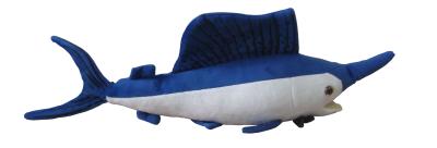 China 30cm plush stuffed blue/white fish for sale