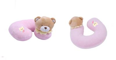 China Baby neck cushion / baby neck protector / pink and blue bear neck cushion with embroidery for traveling for sale