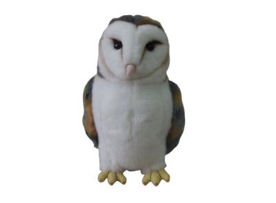 China 6'' plush stuffed owl toy with sprayed patterns for sale