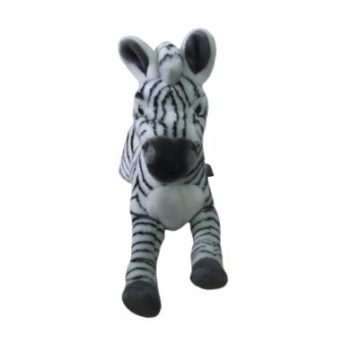 China 6''lying jungle plush stuffed zebra toy for sale