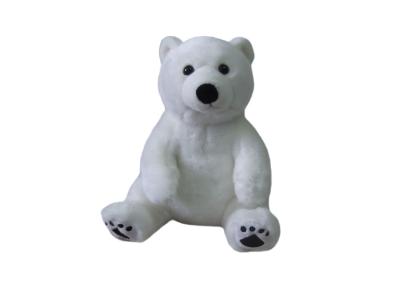 China 9'' sitting plush stuffed polar bear for sale