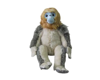 China 6'' sitting golden snub-nosed monkey plush toy for sale