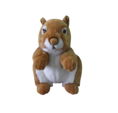 China 6'' plush stuffed brown & white jungle Squirrel animal toy, super soft fabric cute cuddly plush toy for kids for sale