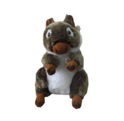 China 6'' plush stuffed dark brown jungle Squirrel animal toy, super soft fabric cute cuddly plush toy for kids for sale