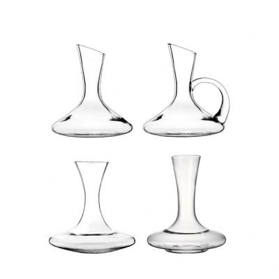 China Unique high quality stocked wine glass decanter with a hole for sale