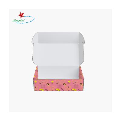 China Recycled Materials Corrugated Mailer Box Pink Corrugated Flower Box Rose Corrugated Mailing Boxes for sale