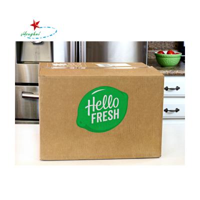 China Recycled Materials hellofresh box product packaging custom corrugated boxes for sale