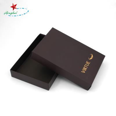 China Recycled Materials Gift Box Rectangular Sky And Earth Cover Cardboard Custom Lid And Base Box For Clothing for sale