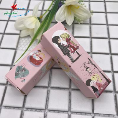 China Recycled Materials Cosmetic Pink Lip Gloss Packaging Box Cosmetics With Custom Logo for sale