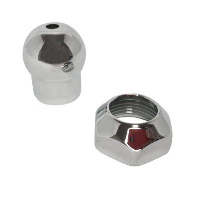 China Modern Electroplating Polishing Copper Ball Head Parts Bathroom Parts for sale