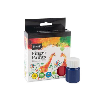 China Hot-selling Custom 6 Colors Painting / Drawing 30 ml Kids Washable Finger Paint Set for sale