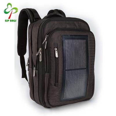 China Solar Compartments Solar Backpack, Revolutionary Solar Power Integrated Backpack Business Supply, Solar Charger Backpack for sale