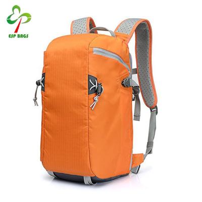 China Professional Waterproof Camera Backpack DSLR Camera Hiking Bag , Orange Camera Backpack for sale