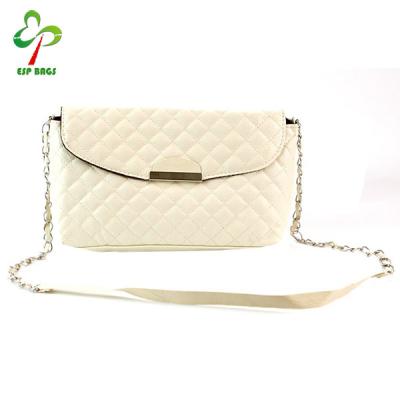 China Lady Factory Price Latest Fashion Ladies Diamond Pattern White Bags Clutch Purse, Women Dinner Shoulder Bag Quilting Handbag for sale