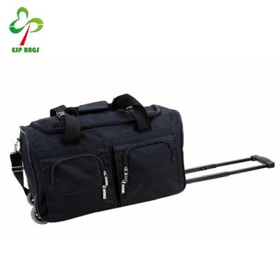 China Luggage Travel Bags Built-in Skate Wheels Soft-sided Cheap Duffle Trolley Travel Luggage Rolling Bags for sale