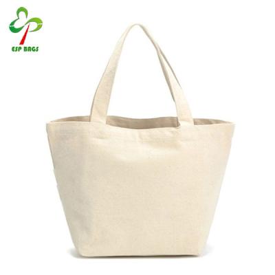 China Simple white unisex cotton DIY handled tote bags, high quality canvas eco bag material fabric for sale