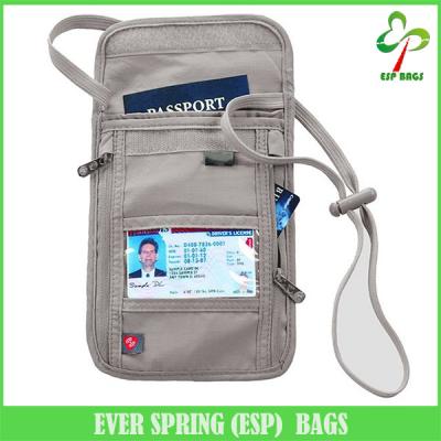 China Rfid wallet hidden security neck wallet,stash travel wallet,neck rfid hanging wallet for sale