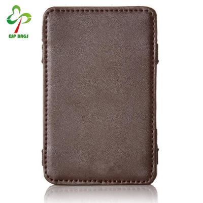 China Elastic Multiple Hardware Men's Card Holder Leather Magic Wallet Rope Leather Magic Wallet for sale