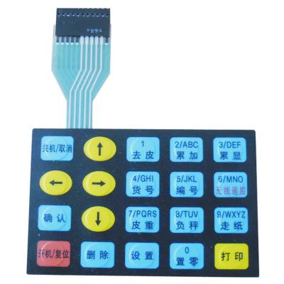 China 2022 new high quality medical 3x4 embossed embossed keypad of telecommunication equipment membrane switch panel for sale