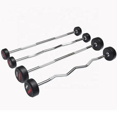 China Eco-Friendly Hot Sale Life Equipment Rubber Fixed Coated Fitness Gym Barbell for sale