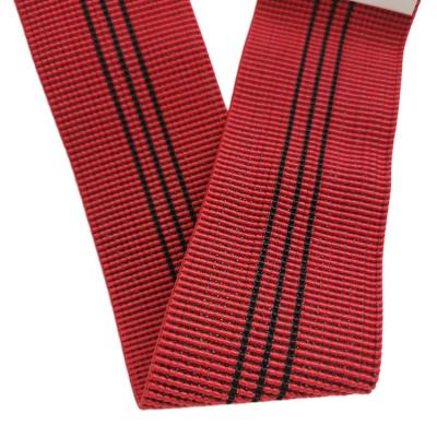 China Wholesale High Tenacity High Quality Braided Strap 100% Elastic Polyester Webbing For Furniture for sale