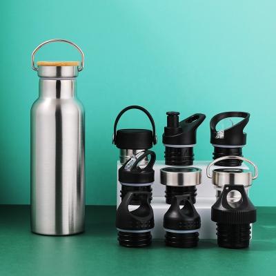 China Outdoor Sports BUSINESS Customized Large Stainless Steel-Copper Gym Reusable Water Bottles Bamboo Lid for sale