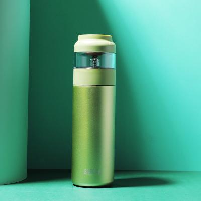 China Small PORTABLE MOQ 400ml 18/10 stainless steel vacuum flask tea bottle for office for sale